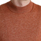 Dolce & Gabbana Orange Cashmere Crew Neck Pullover Sweater