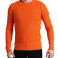 Dolce & Gabbana Orange Knitted Crewneck Men Pullover Sweater