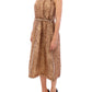 Dolce & Gabbana Brown sleeveless silk dress