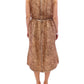 Dolce & Gabbana Brown sleeveless silk dress