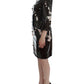 Dolce & Gabbana Black Floral 3/4 Sleeve Sheath dress