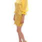 Dolce & Gabbana Yellow Lace Crystal Short Dress