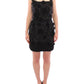 Dolce & Gabbana Black Floral Crystal Embellshed Dress