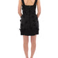 Dolce & Gabbana Black Floral Crystal Embellshed Dress