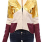 Vladimiro Gioia White Gold Purple Leather Jacket