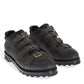 Dolce & Gabbana Gray Leather Ankle Strap Shoes Boots