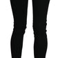 Dolce & Gabbana Black Low Waist Zipper Cropped Skinny Denim Pants