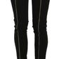 Dolce & Gabbana Black Low Waist Zipper Cropped Skinny Denim Pants