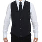 Dolce & Gabbana Gray Stretch Formal Dress Vest Gilet