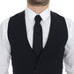 Dolce & Gabbana Blue Wool Formal Dress Vest Gilet