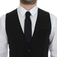 Dolce & Gabbana Black Wool Formal Dress Vest Gilet Jacket