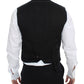 Dolce & Gabbana Black Cotton Blend Dress Vest Gilet