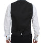 Dolce & Gabbana Black Wool Silk Stretch Dress Vest Blazer