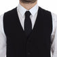 Dolce & Gabbana Black Cotton Dress Vest Blazer Jacket