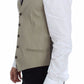 Dolce & Gabbana Beige Cotton Dress Vest Blazer Jacket