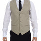 Dolce & Gabbana Beige Cotton Dress Vest Blazer Jacket