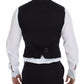 Dolce & Gabbana Black Flax Cotton Dress Vest Blazer