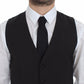 Dolce & Gabbana Gray Wool Stretch Dress Vest Blazer