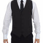 Dolce & Gabbana Gray Wool Stretch Dress Vest Blazer