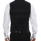 Dolce & Gabbana Black Wool Silk Stretch Dress Vest Blazer