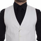 Dolce & Gabbana White Cotton Silk Blend Dress Vest Blazer