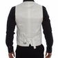 Dolce & Gabbana White Cotton Silk Blend Dress Vest Blazer