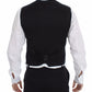 Dolce & Gabbana Black Cotton Viscose Dress Vest Blazer