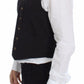 Dolce & Gabbana Black Cotton Viscose Dress Vest Blazer