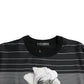 Dolce & Gabbana Black Floral Print Wool Silk Pullover Sweater