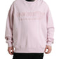 Dolce & Gabbana Pink Embroidered Crew Neck Pullover Sweater