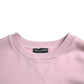 Dolce & Gabbana Pink Embroidered Crew Neck Pullover Sweater