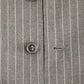 Dolce & Gabbana Gray Striped Wool Single Breasted Vest