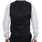 Dolce & Gabbana Gray Striped Wool Single Breasted Vest