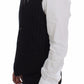 Dolce & Gabbana Black Striped Wool Logo Vest Gilet Weste