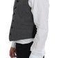 Dolce & Gabbana Gray Cotton Blend Logo Vest Gilet Weste