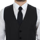 Dolce & Gabbana Gray Wool Formal Dress Vest Gilet Weste