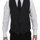 Dolce & Gabbana Gray Wool Formal Dress Vest Gilet Weste