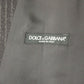 Dolce & Gabbana Gray Striped Wool Single Breasted Vest