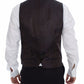 Dolce & Gabbana Brown Check Wool Single Breasted Vest