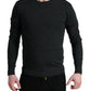 Dolce & Gabbana Gray Wool Round Neck Pullover Sweater