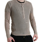 Dolce & Gabbana Henley Pullover Beige Cashmere Sweater