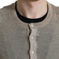 Dolce & Gabbana Henley Pullover Beige Cashmere Sweater