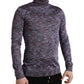 Dolce & Gabbana Blue Purple Turtleneck Pullover Sweater