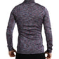 Dolce & Gabbana Blue Purple Turtleneck Pullover Sweater