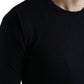 Dolce & Gabbana Blue Cotton Round Neck Pullover Sweater