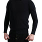 Dolce & Gabbana Blue Cotton Round Neck Pullover Sweater