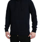 Dolce & Gabbana Blue Cashmere Hooded Pullover Sweater