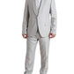 Dolce & Gabbana Silver Wool Silk 2 Piece Slim Fit Suit