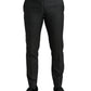 Dolce & Gabbana Dark Gray Stretch Slim Formal Pants