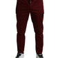 Dolce & Gabbana Maroon Jogging Cotton Stretch Men Jogger Pants